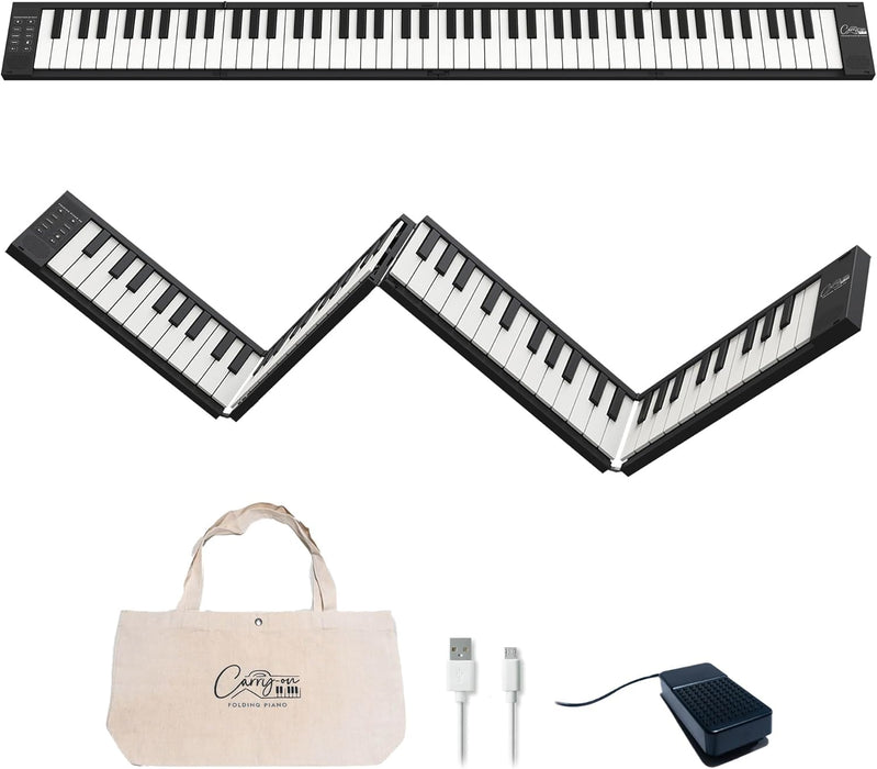 Carry On Piano 88-Key Foldable Piano, Black - Fair Deal Music