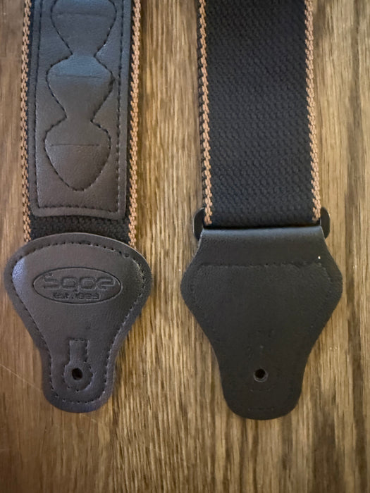 SQOE Guitar Strap With Pick Holder, Black