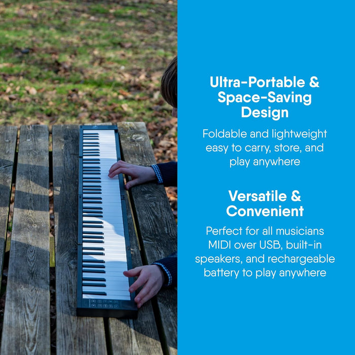 Carry On Piano 88-Key Foldable Piano, Black - Fair Deal Music