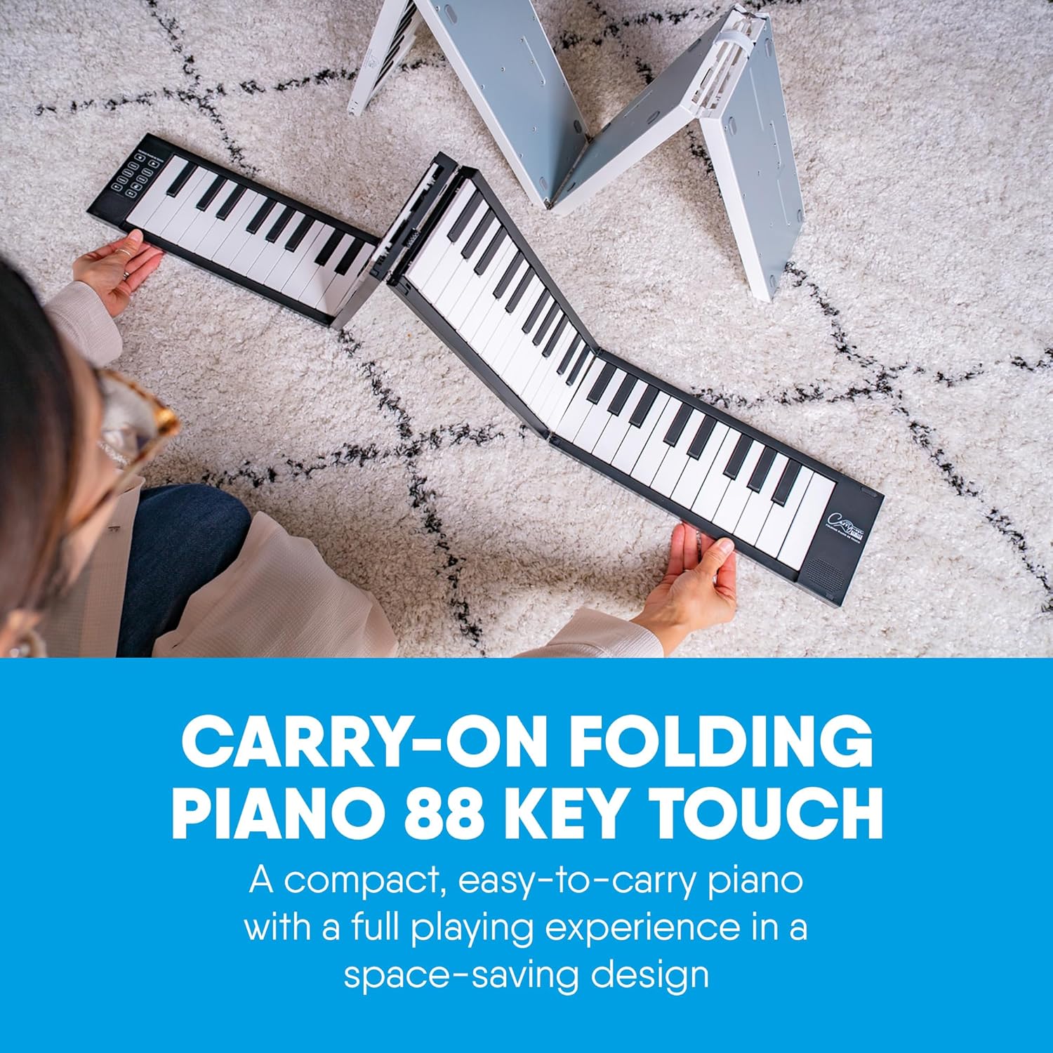 Carry On Piano 88-Key Foldable Piano, Black - Fair Deal Music