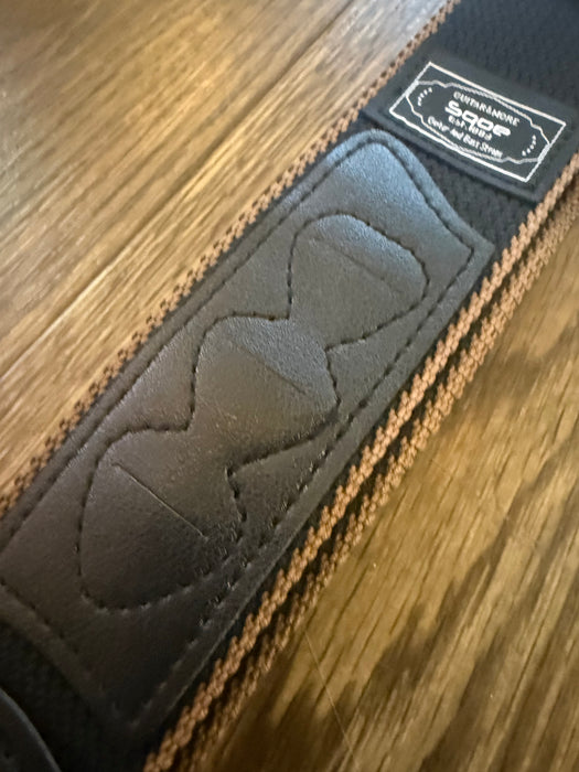 SQOE Guitar Strap With Pick Holder, Black