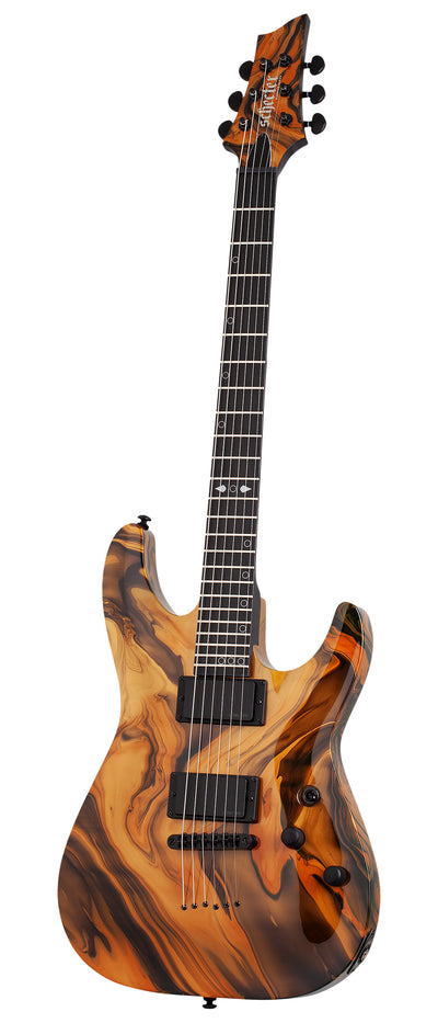 Schecter C-1 Hydro-Dip Golden Eclipse Electric Guitar