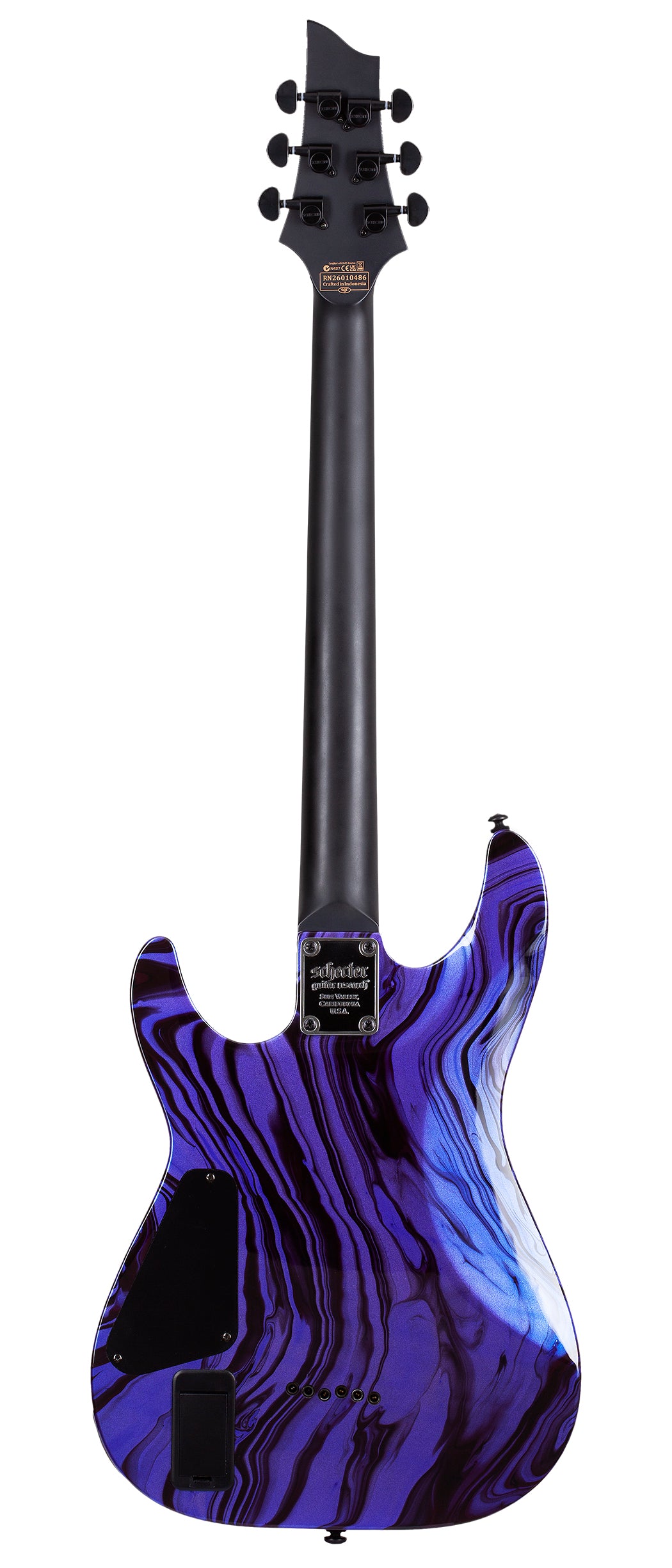 Schecter C-1 Hydro-Dip Purple Obsidian Electric Guitar