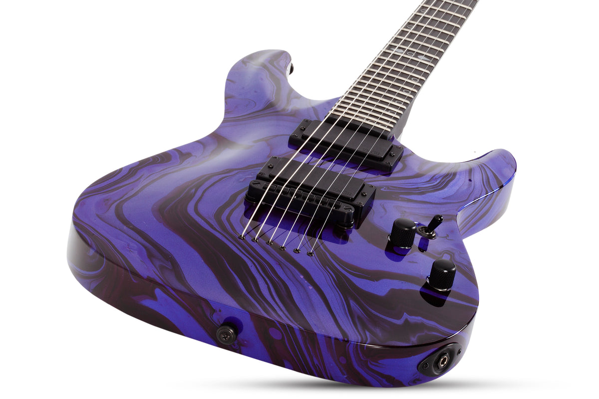 Schecter C-1 Hydro-Dip Purple Obsidian Electric Guitar