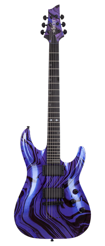 Schecter C-1 Hydro-Dip Purple Obsidian Electric Guitar