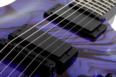 Schecter C-1 Hydro-Dip Purple Obsidian Electric Guitar