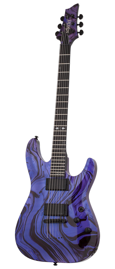 Schecter C-1 Hydro-Dip Purple Obsidian Electric Guitar