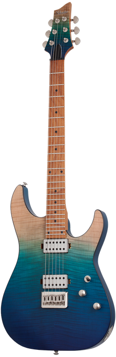 Schecter C-1 Standard Plus Electric Guitar, Blue Fade - Fair Deal Music