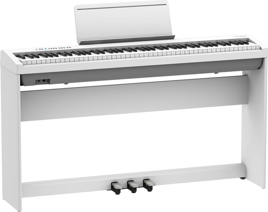 Roland FP-30X-WH Digital Piano in White with Stand and Pedal Unit (Showroom Model) - Fair Deal Music