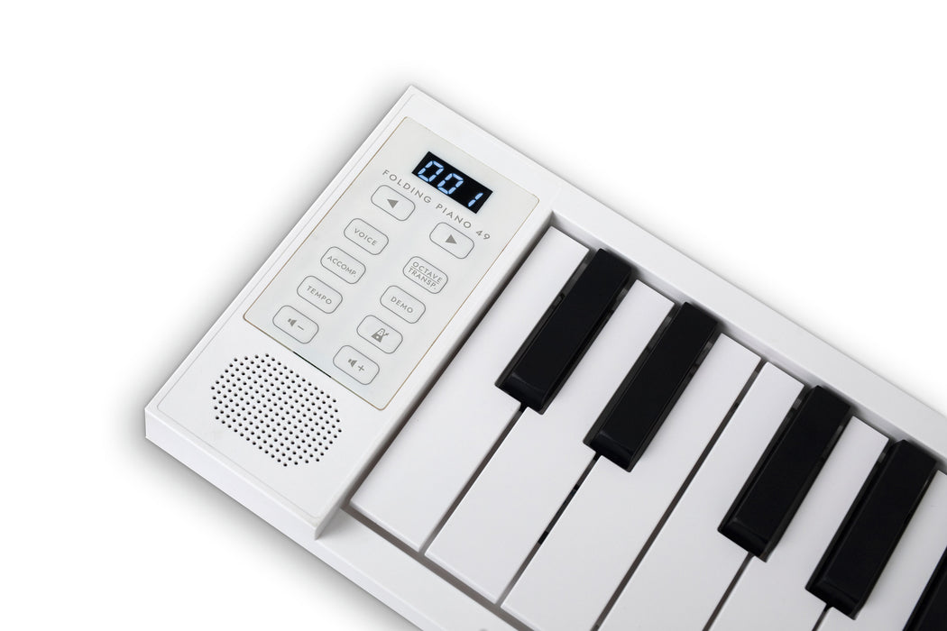 Carry On Piano 49-Key Foldable Piano, White - Fair Deal Music