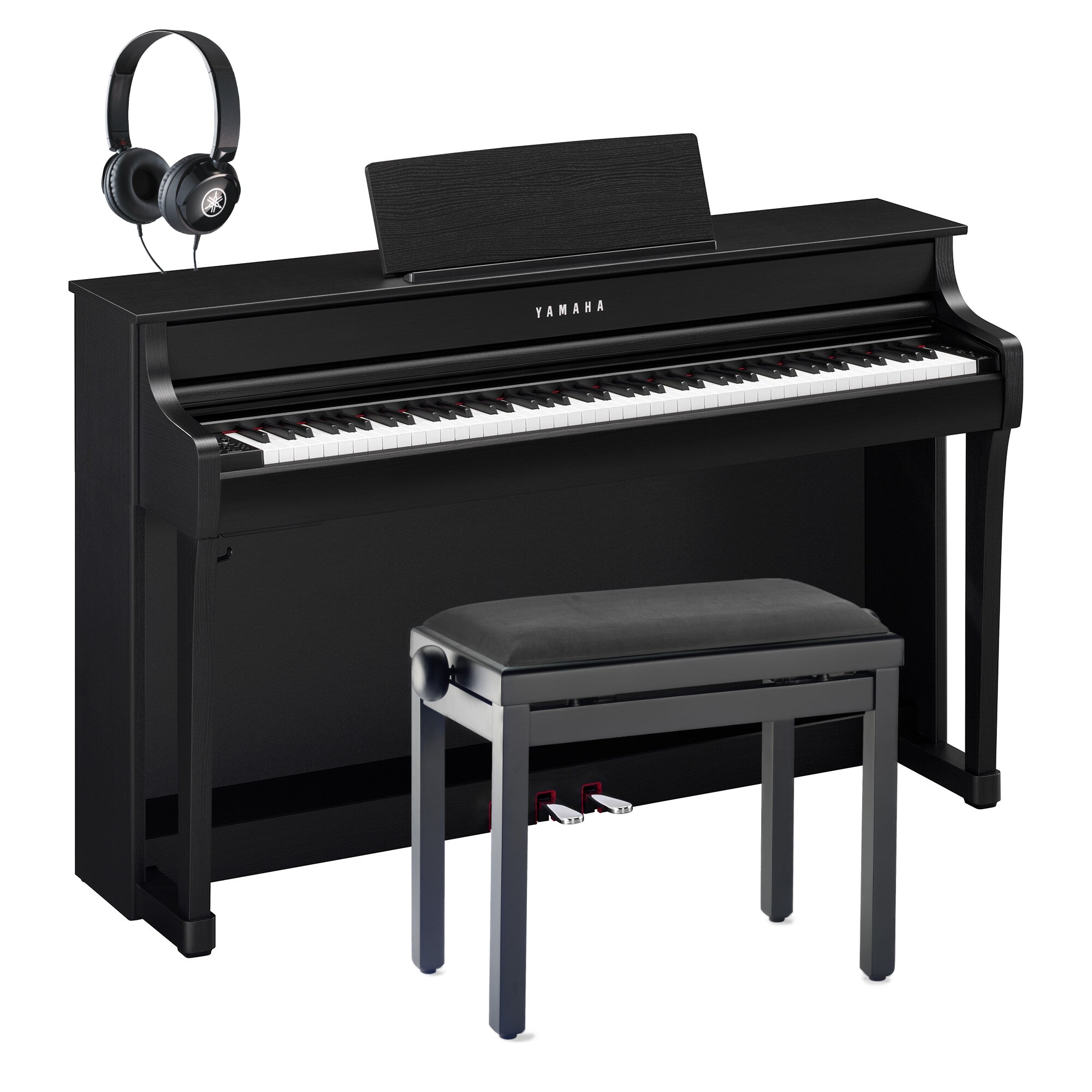 Yamaha CLP-835B Clavinova Digital Piano Black Walnut Bundle