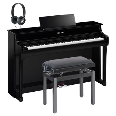 Yamaha CLP-835PE Clavinova Digital Piano Polished Ebony Bundle