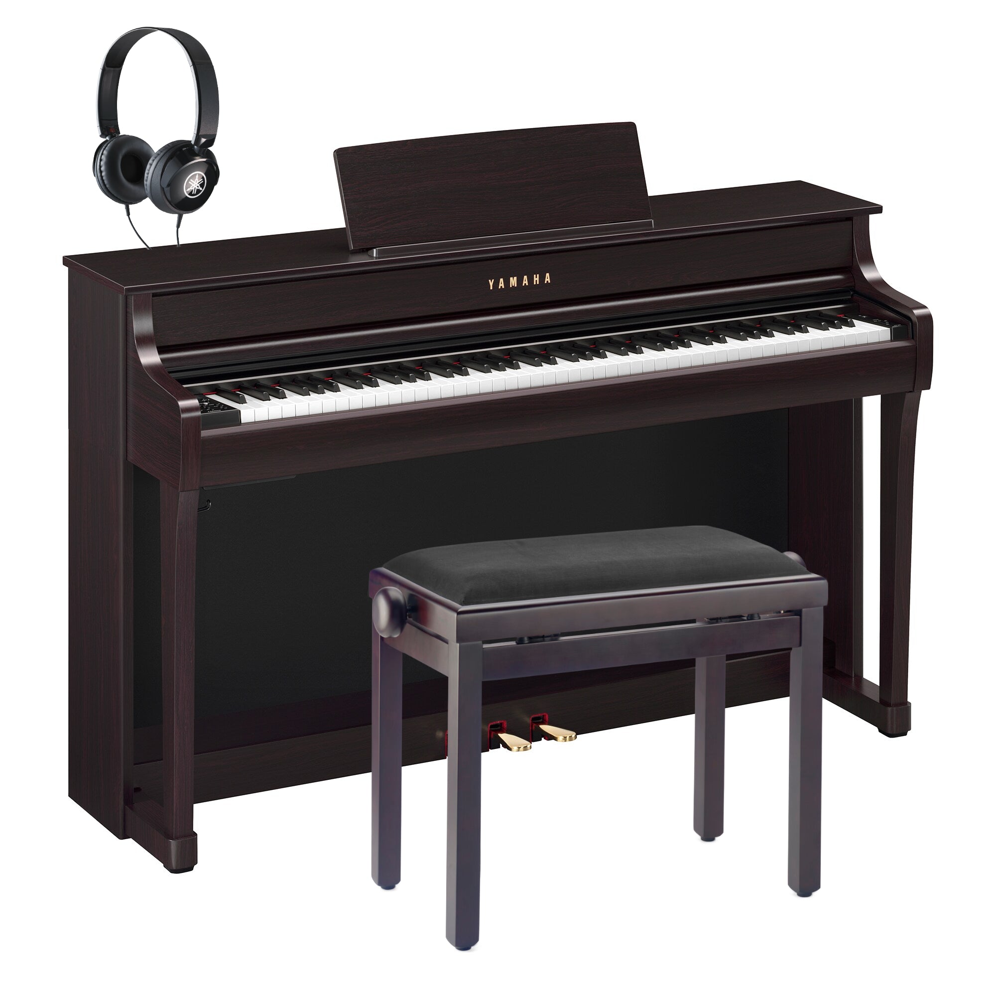 Yamaha CLP-835R Clavinova Digital Piano Dark Rosewood Bundle