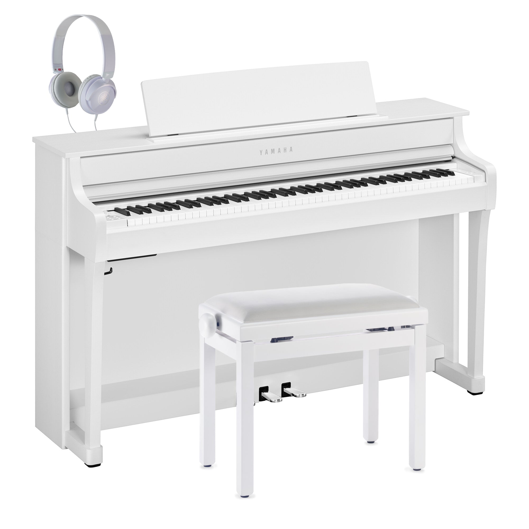 Yamaha CLP-845WH Clavinova Digital Piano White Satin Bundle - Fair Deal Music