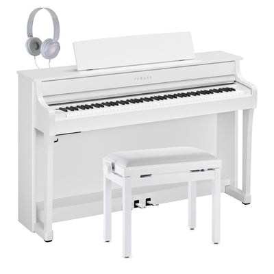 Yamaha CLP-845WH Clavinova Digital Piano White Satin Bundle - Fair Deal Music