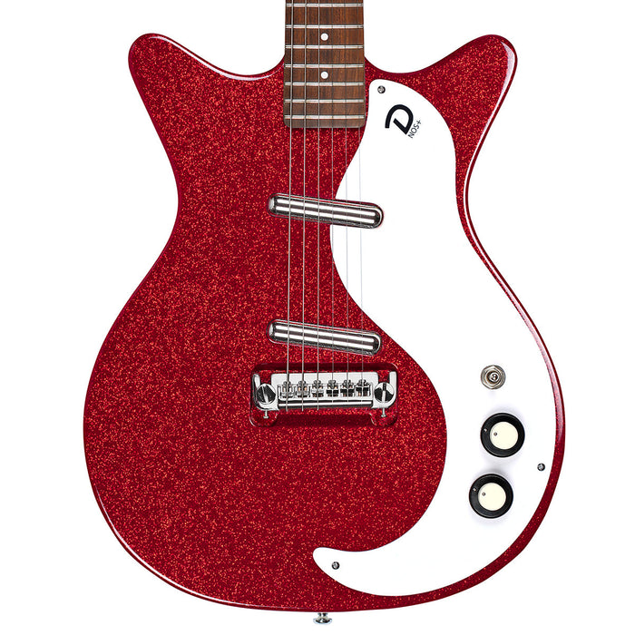 Danelectro '59M NOS Electric Guitar ~ Red Metal Flake - Fair Deal Music