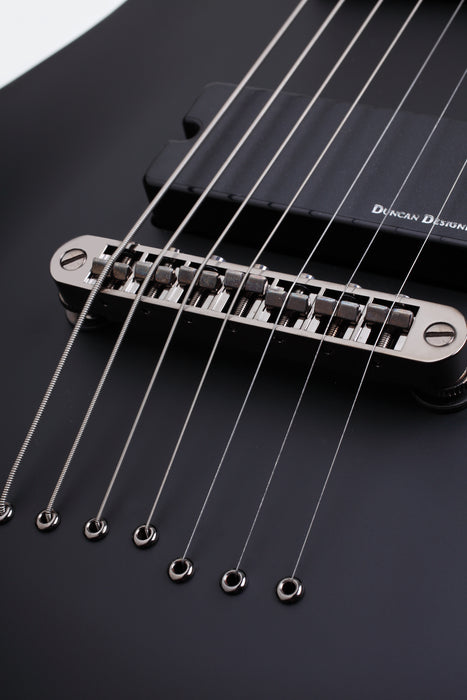 Schecter Demon-7 Electric Guitar Aged Black Satin - Fair Deal Music