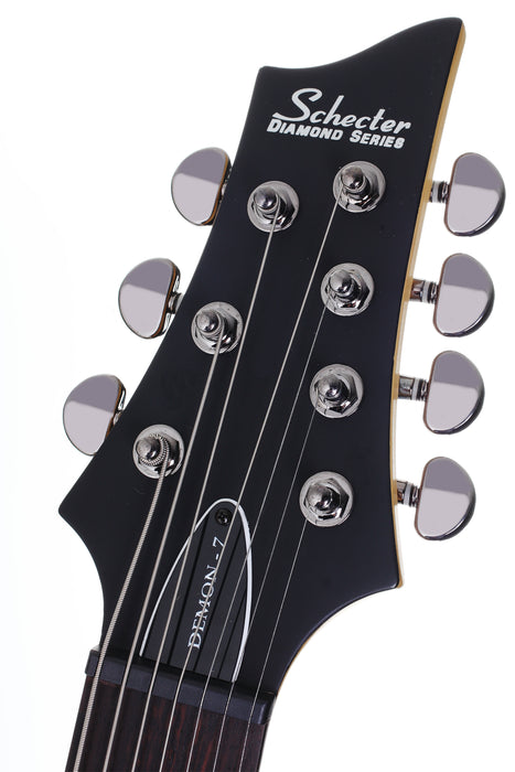 Schecter Demon-7 Electric Guitar Aged Black Satin — Fair Deal Music