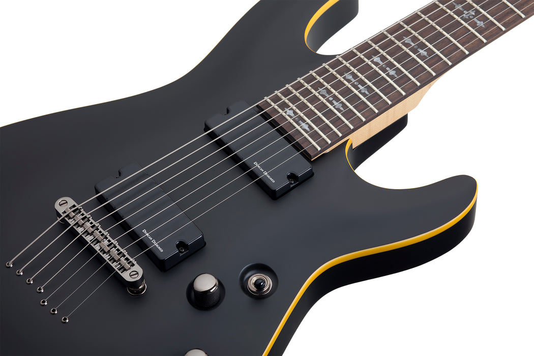 Schecter Demon-7 Electric Guitar Aged Black Satin - Fair Deal Music