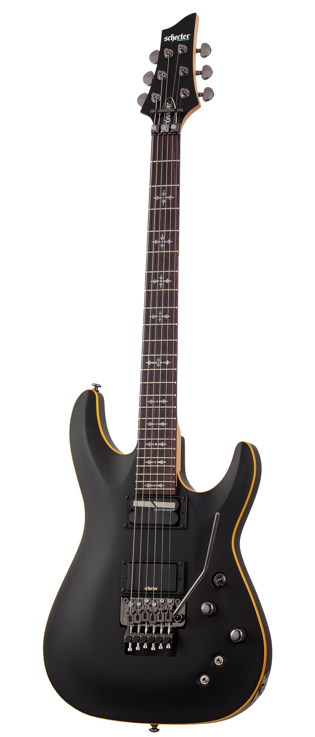 Schecter Demon 6 FR S, Aged Black Satin - Fair Deal Music