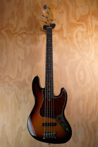 2021 Fender American Professional II Jazz Bass V 3-Colour Sunburst, (Used, Comm)