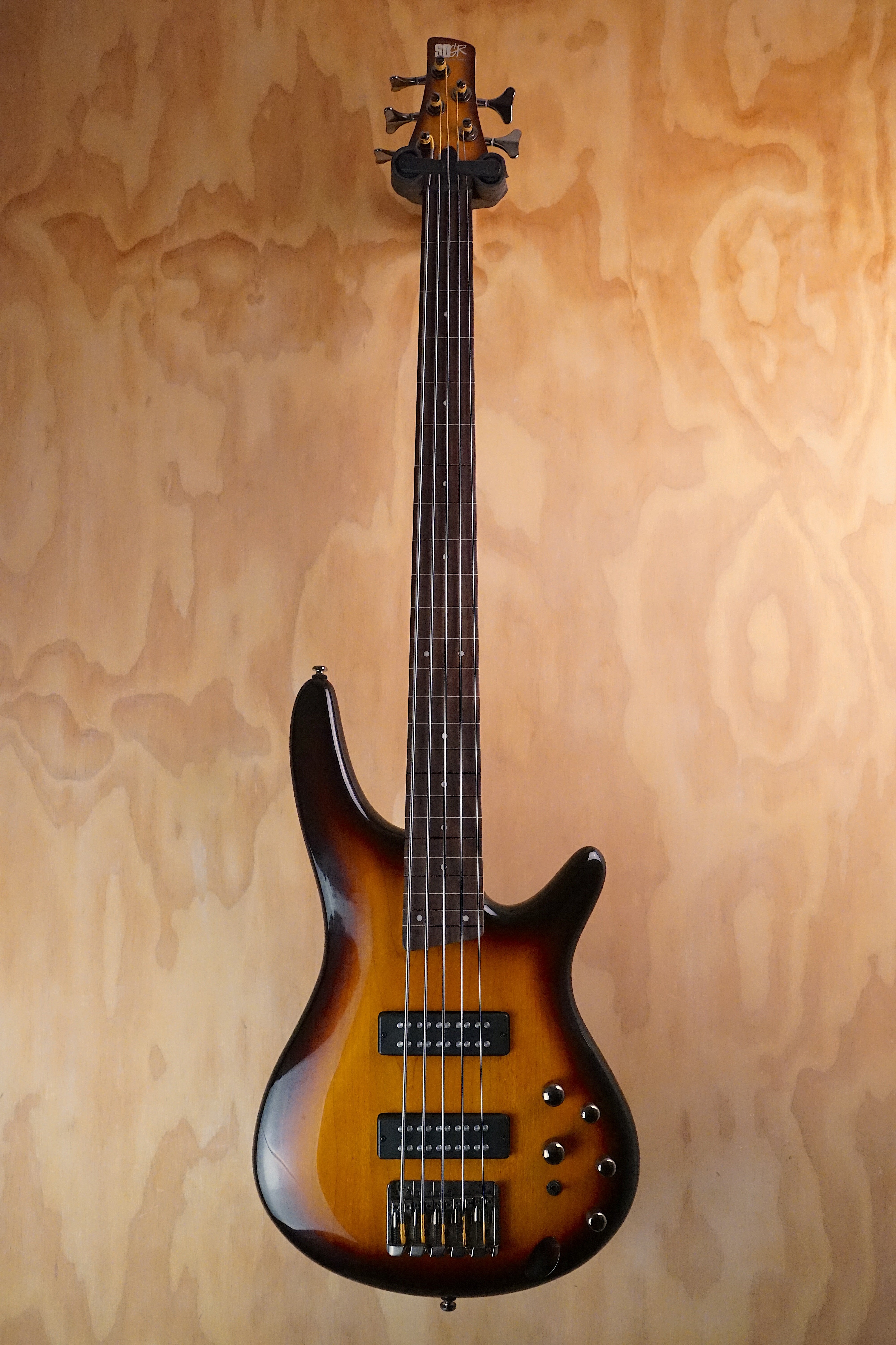 Ibanez SR375EF Brown Burst 5-String Fretless Bass, (Used)