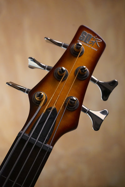 Ibanez SR375EF Brown Burst 5-String Fretless Bass, (Used)