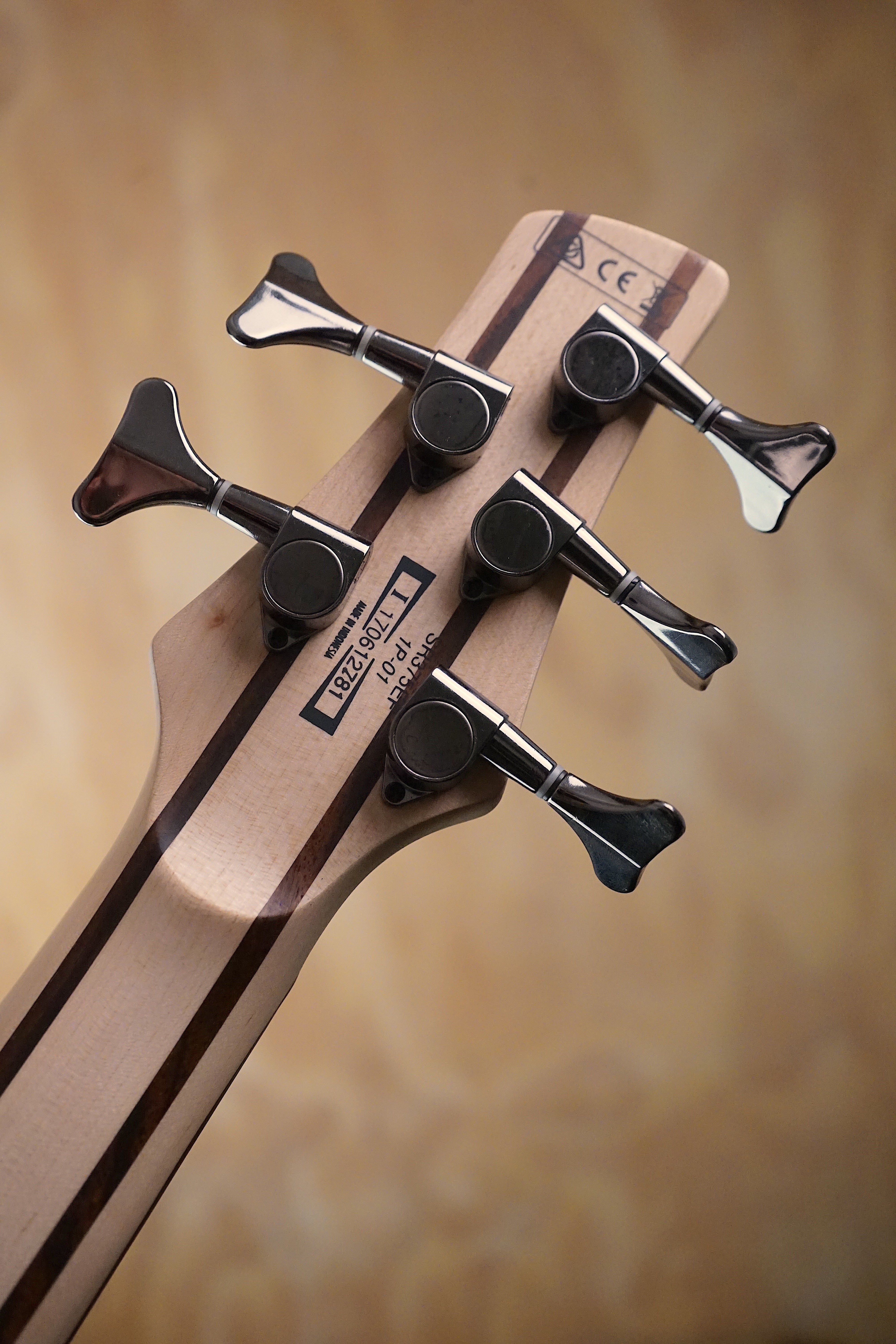 Ibanez SR375EF Brown Burst 5-String Fretless Bass, (Used)