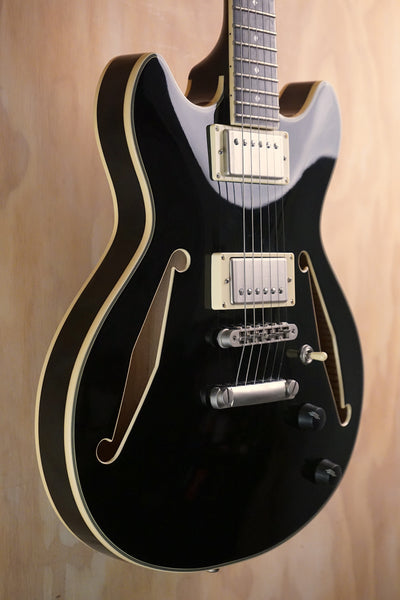 D'Angelico Excel Mini DC Tour Solid Black, (Used)