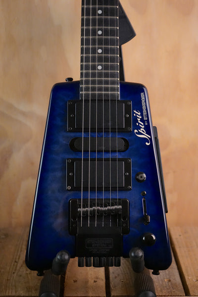 Steinberger Spirit GT-PRO Quilt Top Deluxe Trans Blue, (Used)