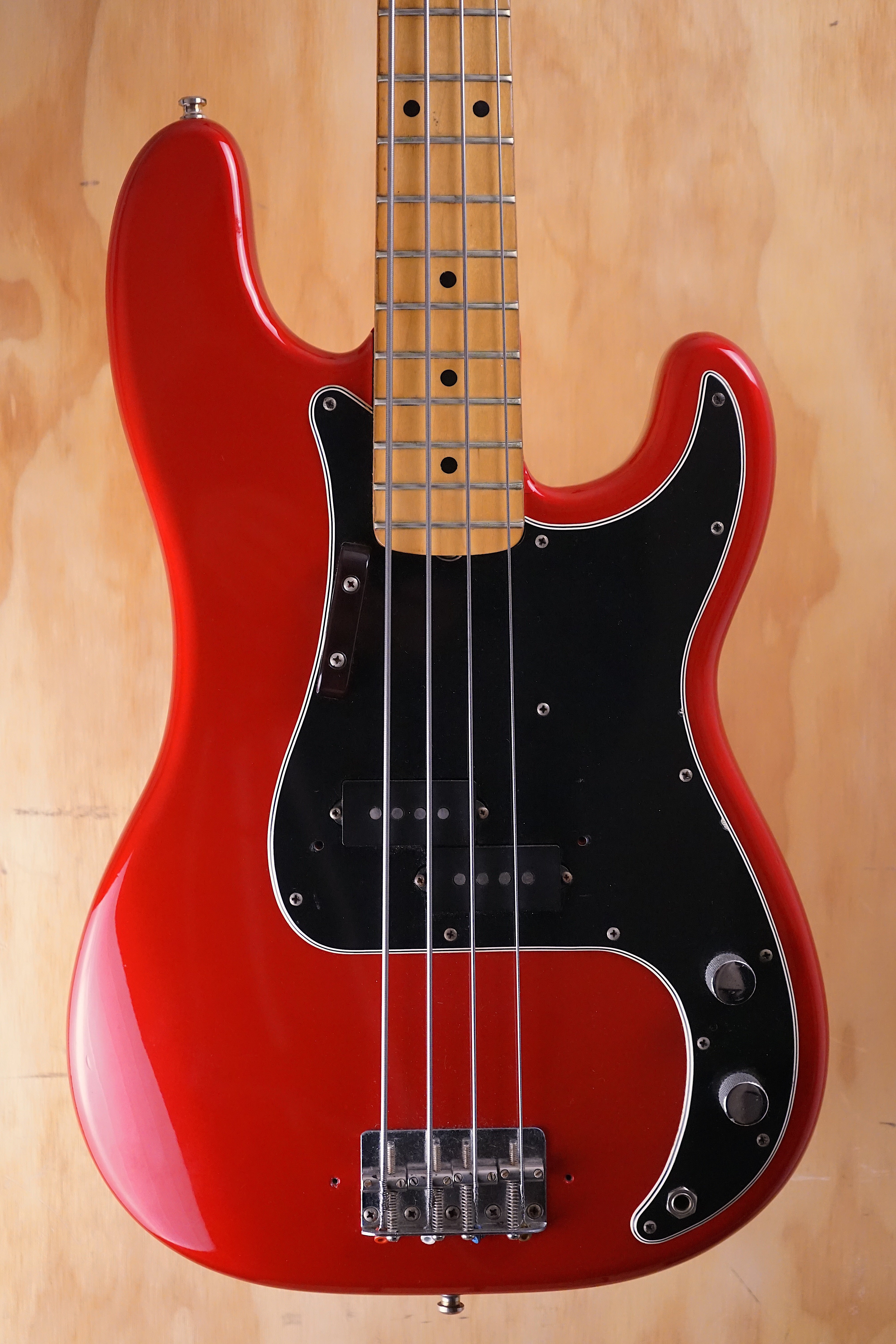 1976 Fender Precision Bass refinished in Candy Apple Red Electric Bass Guitar, (Used) - Fair Deal Music