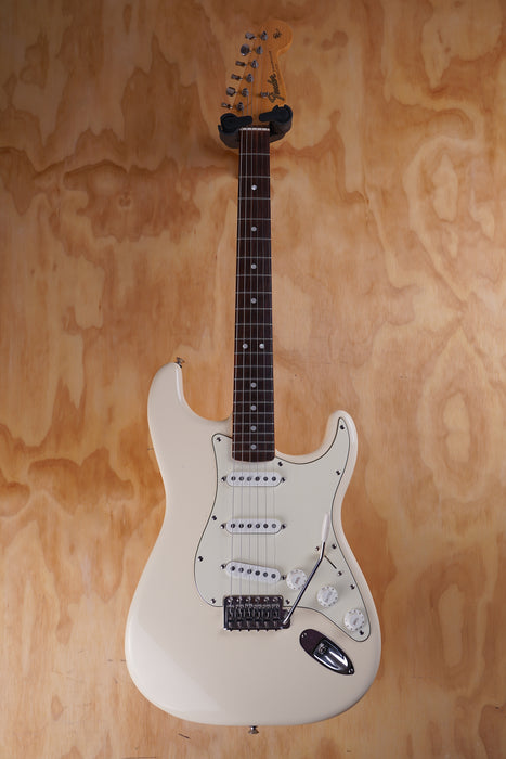 Fender Mexican Standard Stratocaster with an American Standard '60s neck in Olympic White, (Used) - Fair Deal Music