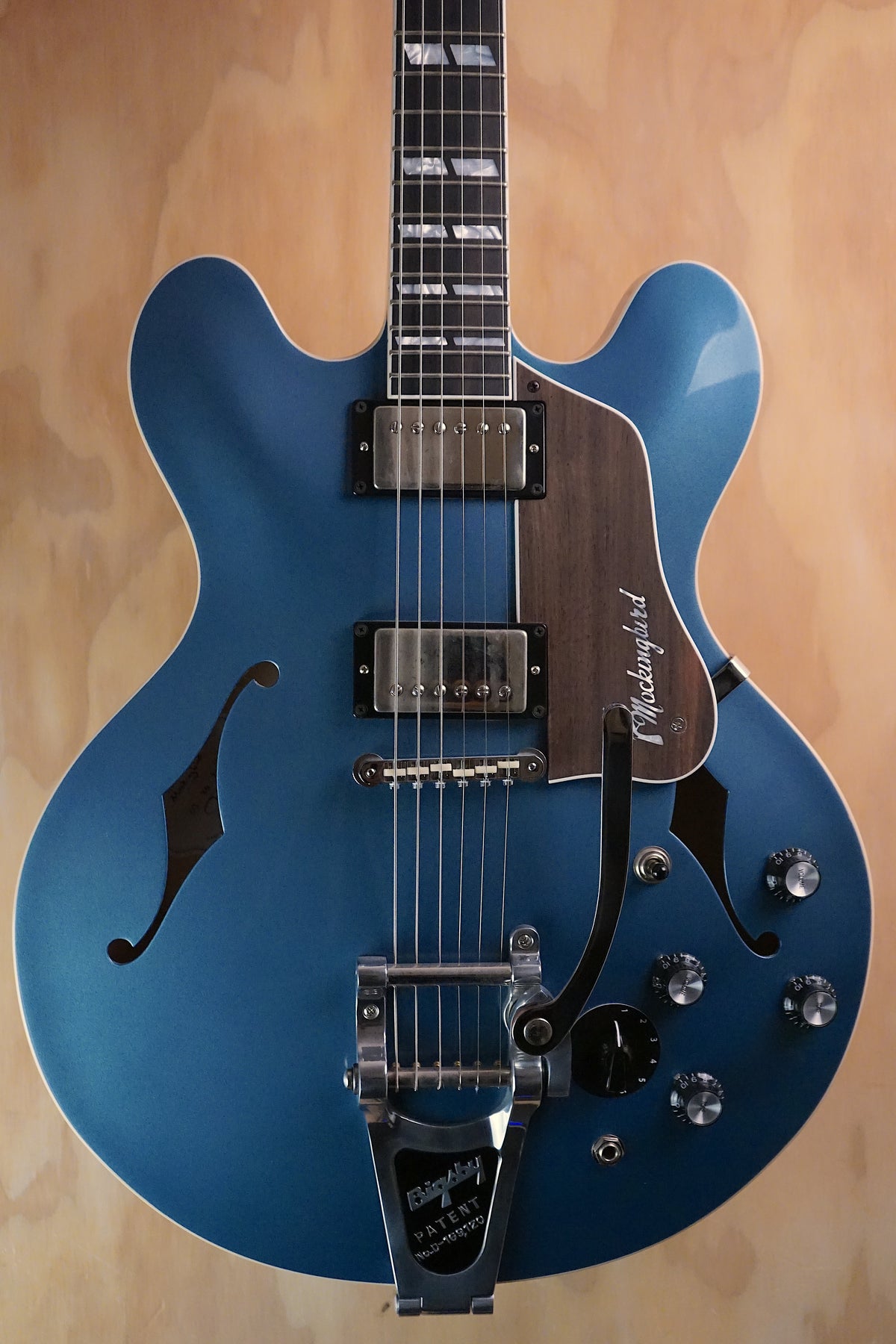 Josh Williams Guitars USA Mockingbird Semi-Hollow Pelham Blue, (Used)