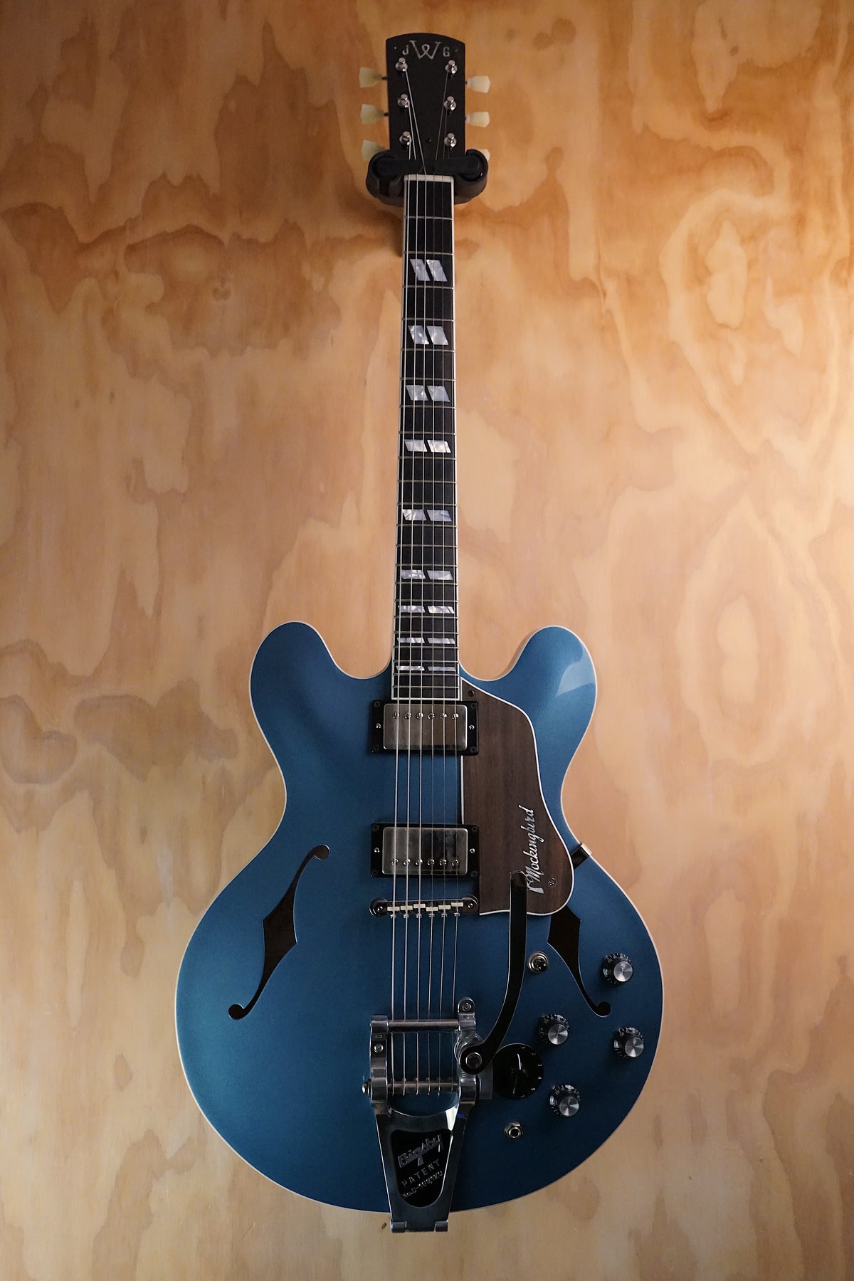 Josh Williams Guitars USA Mockingbird Semi-Hollow Pelham Blue, (Used)