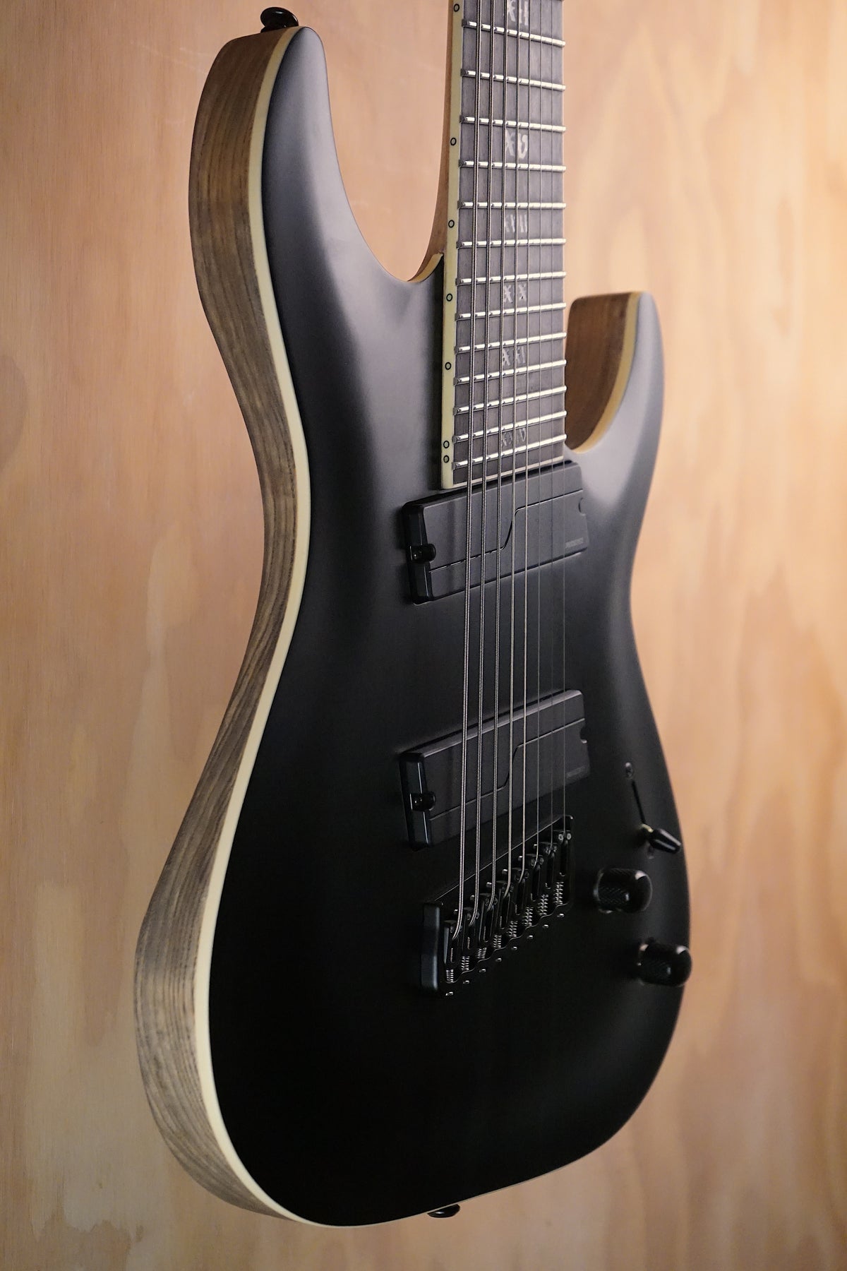 Schecter C-8 MS SLS Elite Evil Twin Satin Black, (Used)