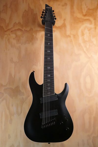 Schecter C-8 MS SLS Elite Evil Twin Satin Black, (Used)