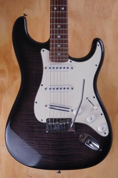 Fender Custom Shop Custom Deluxe Stratocaster in Trans Black Electric Guitar, (Used) - Fair Deal Music