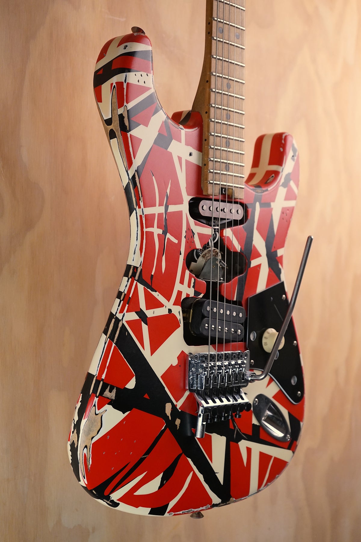 EVH Striped Series Frankie Red/White/Black Relic, (Used)