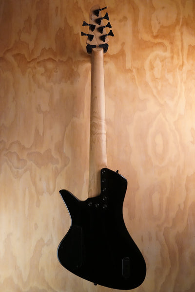 G4M 972 Fanned Fret Bass Guitar Red Burl Burst, (Used)