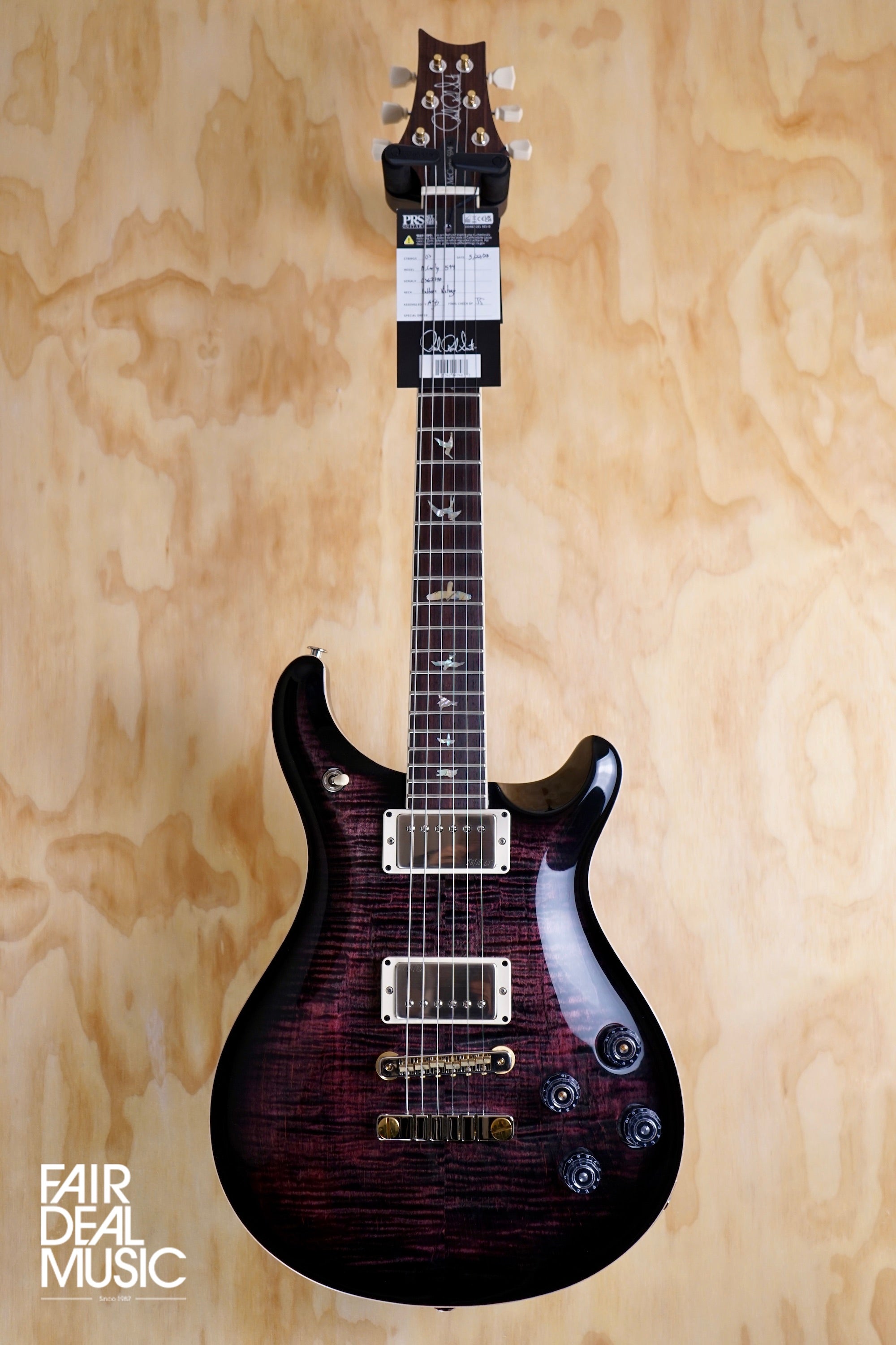 PRS McCarty 594 Electric Guitar Custom Colour 'Purple Mist Smoke Wrap' - Fair Deal Music