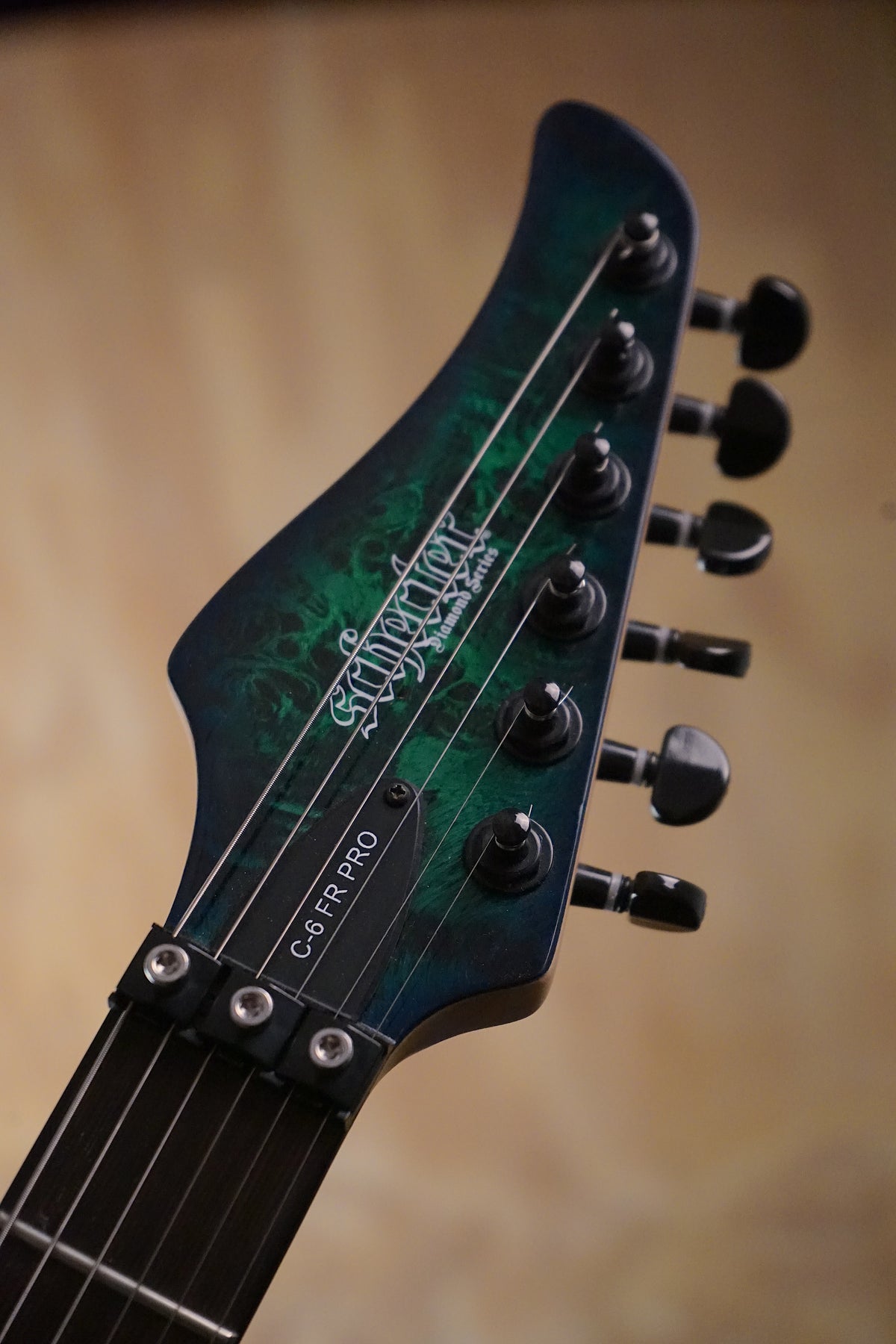 Schecter C-6 Pro FR Aqua Burst Electric Guitar, (Used)