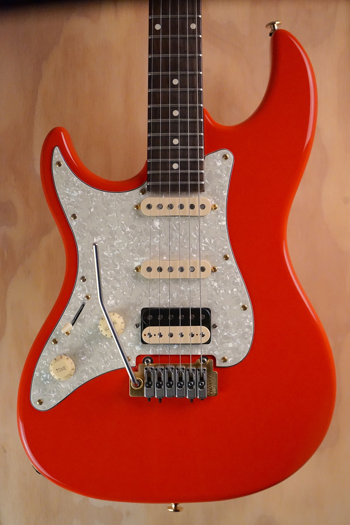 Sire Larry Carlton S7 HSS Left Handed Fiesta Red, (Used)