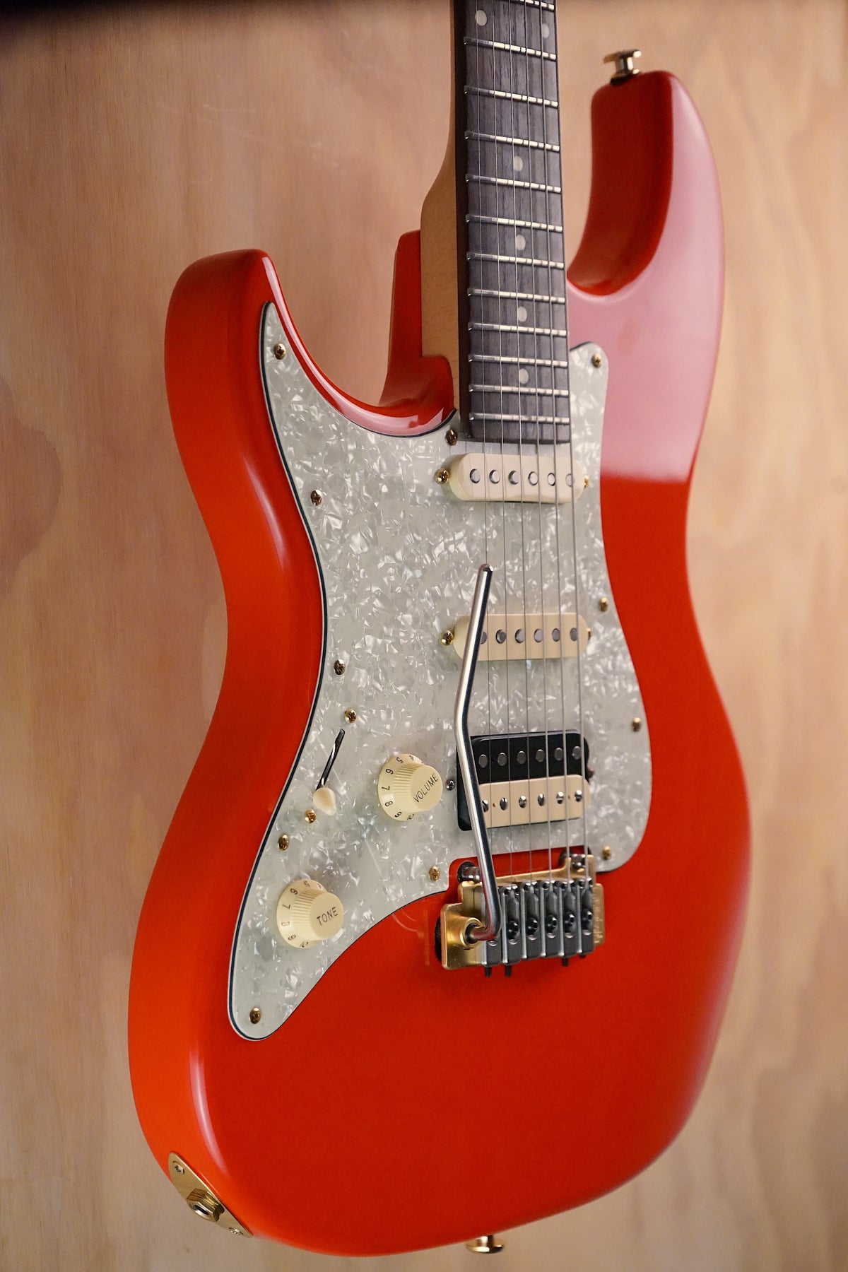 Sire Larry Carlton S7 HSS Left Handed Fiesta Red, (Used)
