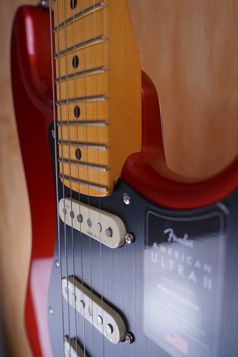 Fender American Ultra II Stratocaster, Sinister Red (Open-Box) - Fair Deal Music