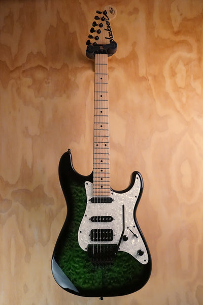 Jackson Adrian Smith SDXQ Transparent Green Electric Guitar, (Used)