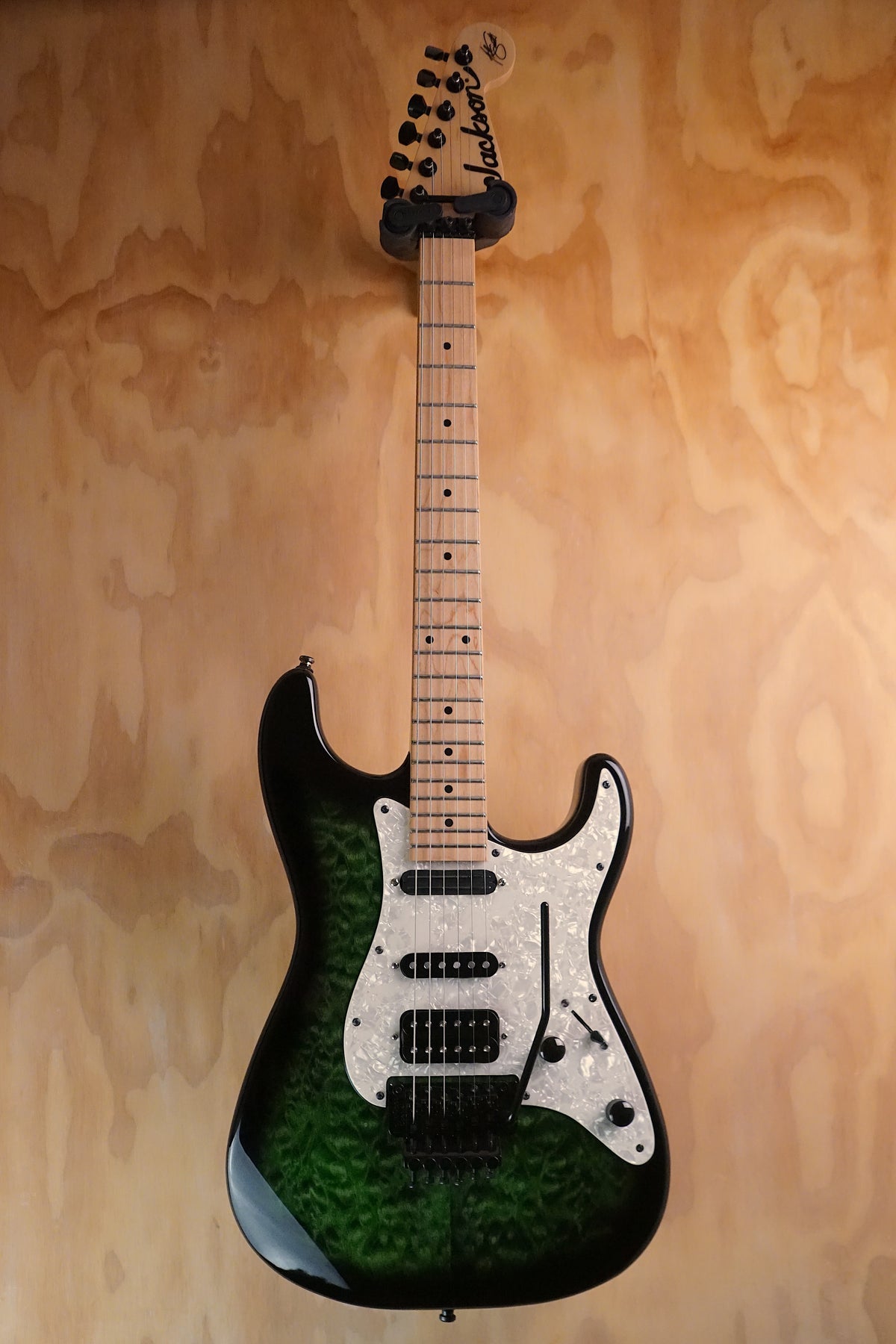 Jackson Adrian Smith SDXQ Transparent Green Electric Guitar, (Used)