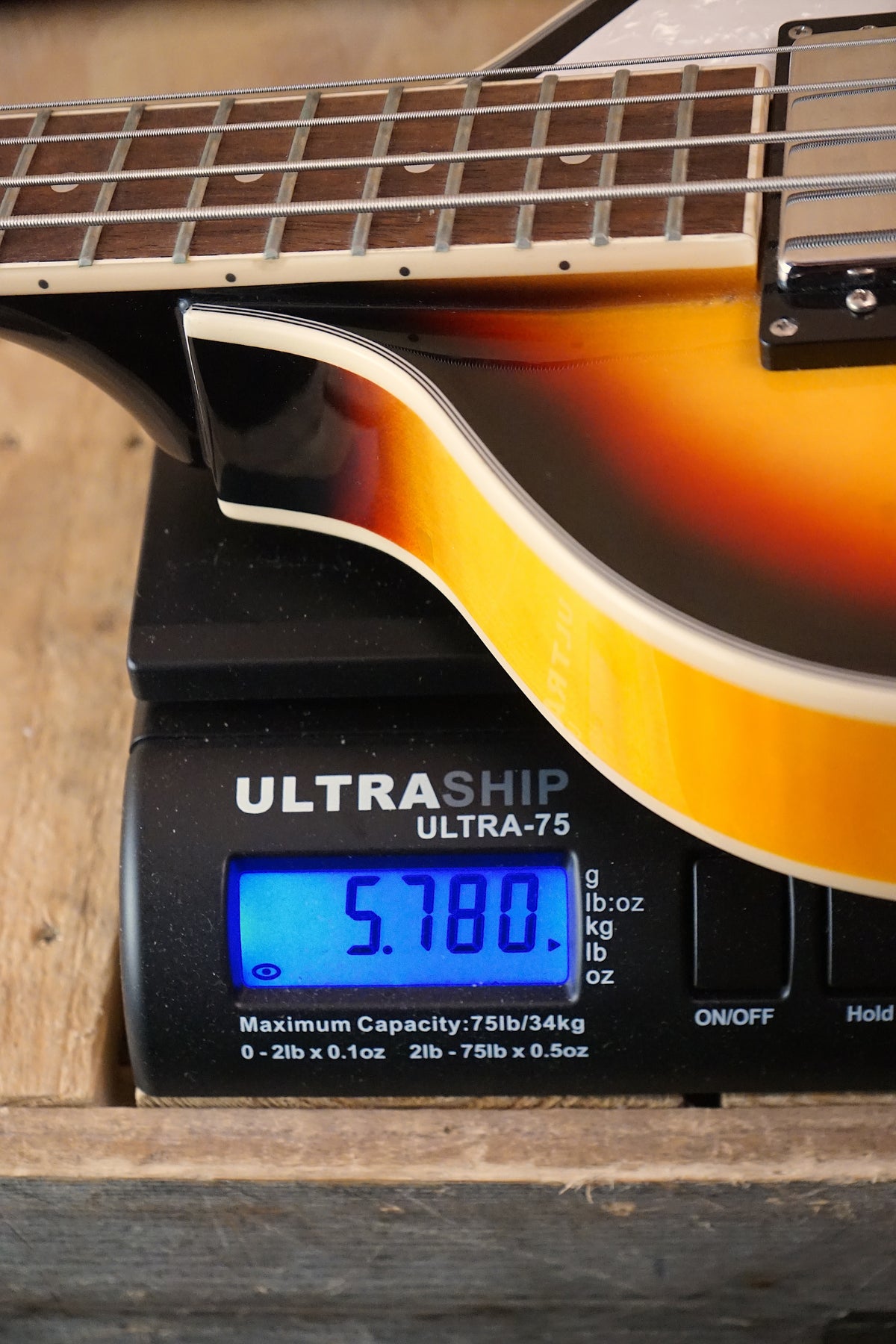 Antiquity Legends VB-MC1-SB Sunburst Bass Guitar, (Used)