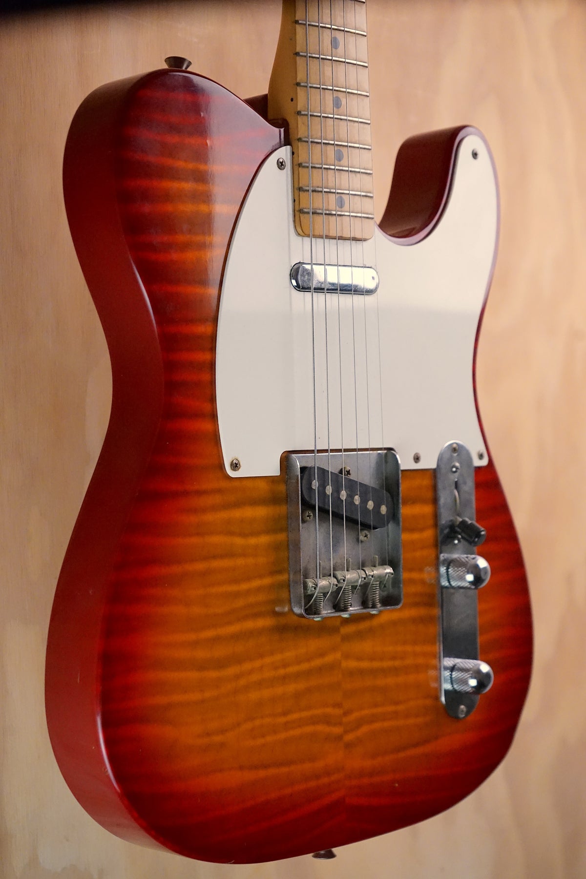 1994/95 Fender Foto Flame Telecaster Aged Cherry Sunburst, (Used)