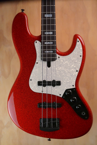 Maruszczyk Elwood 4P Red Sparkle 32" Scale Bass Guitar, (Used, Comm) - Fair Deal Music