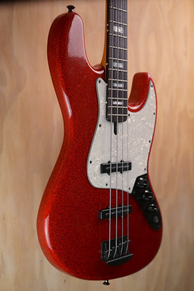 Maruszczyk Elwood 4P Red Sparkle 32" Scale Bass Guitar, (Used, Comm) - Fair Deal Music